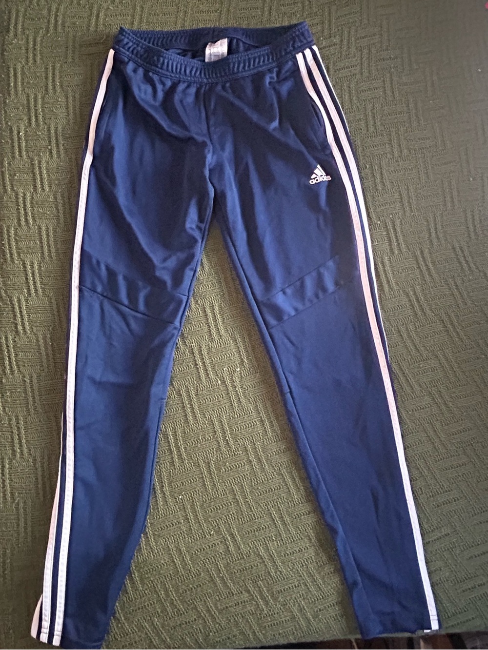 Adidas woman Navy Blue Track Pants with White Stripes